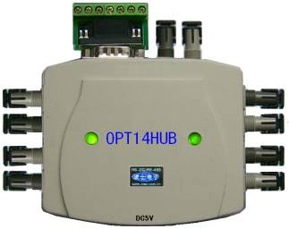 1扩4路串口光纤集线器OPT14HUB