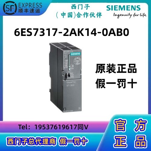 西门子S7-300 CPU模块PLC 317-2 DP， 中央处理器317-2AK14