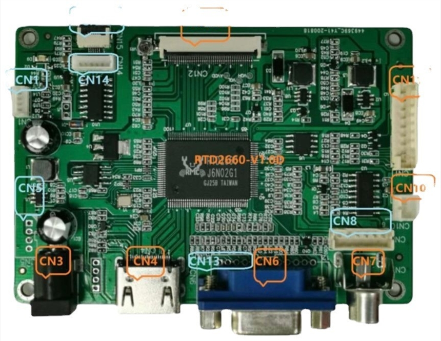 多功能 LCD 显示驱动板支持 HDMI/VGA/AV1AV/单通道倒车信号 输入