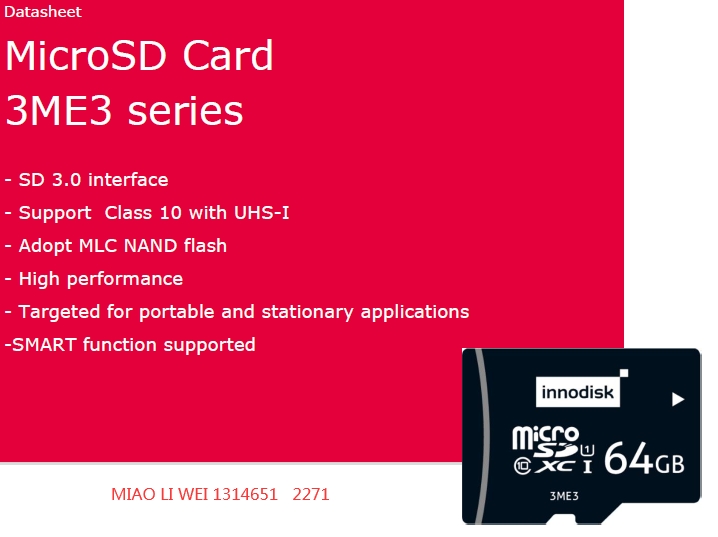 宜鼎国际MicroSD Card 3ME3工业闪存  DESDM-16GS02SE1SK