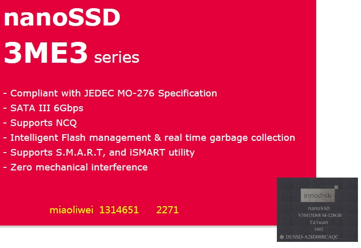 nanoSSD 3ME3 128G DENSD-A28D08BCAQC