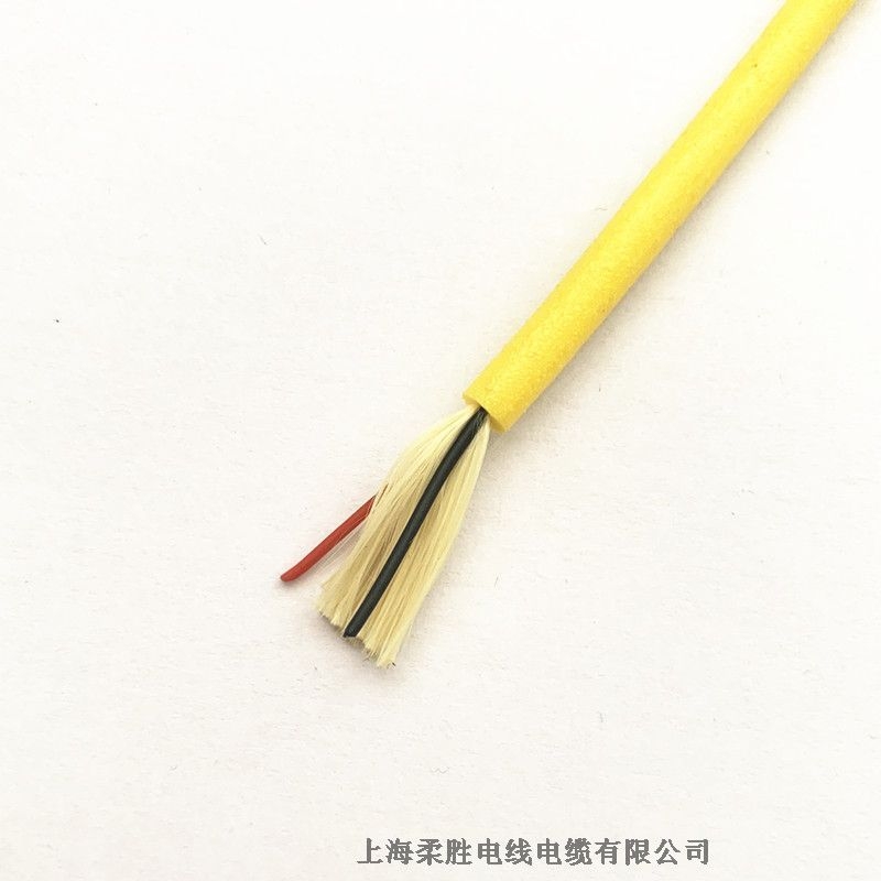 黄色中性浮力电缆 抗拉耐腐蚀水密电缆 水下机器人电缆线