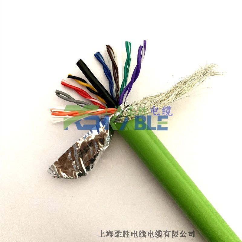 上海柔胜TRVVSP高柔性双绞屏蔽拖链电缆