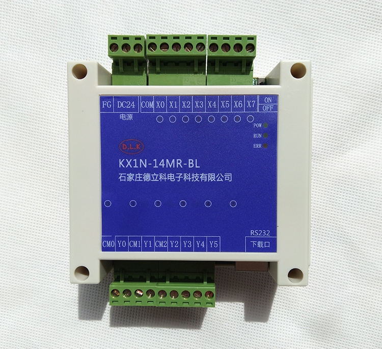 继电器国产小型PLC KX1N-14MR-BL 14点：8入6出 德立科