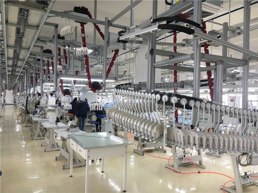 服装行业智能工厂-吊挂缝制组流水线控制系统