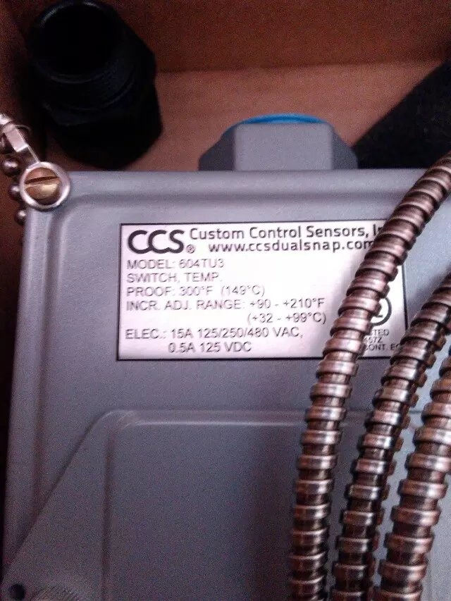 美国CCS温度开关604VM1供应商