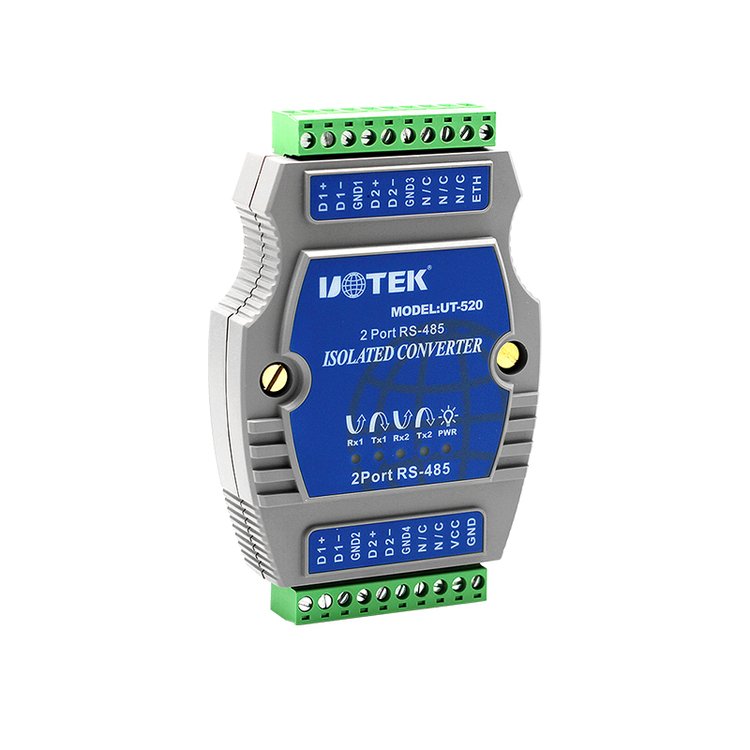 宇泰(UTEK)工业级485信号放大器\/中继器RS485双路光隔离UT-520