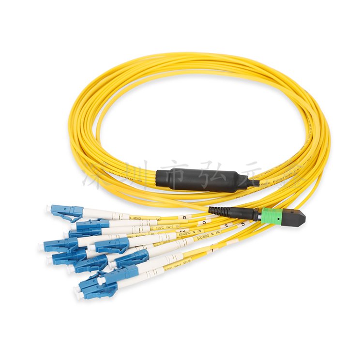 弘元鑫MPO-LC光纤跳线双工单工8芯12芯24芯单模多模跳线OM3\/OM4