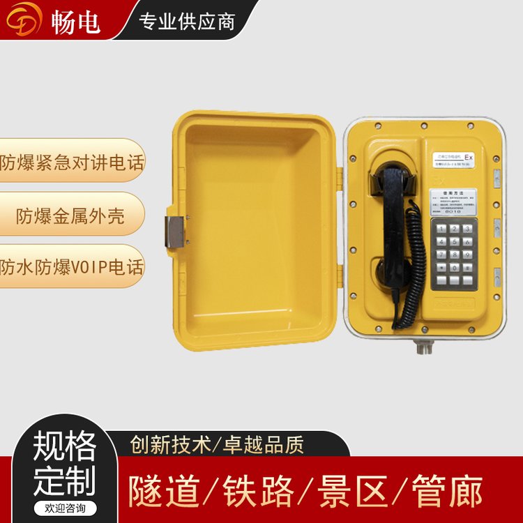 畅电防爆紧急对讲电话石化矿山应急通信设备VoIP工业电话机